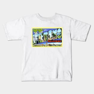 Greetings from Fresno, California - Vintage Large Letter Postcard Kids T-Shirt